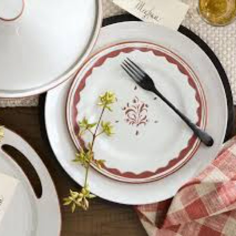 Pottery Barn Sienna Stoneware & Terracotta Set of 4 Salad plates BNIB